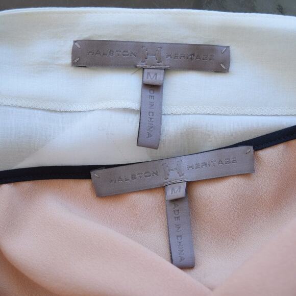 HALSTON Heritage Voile Batik Print 3/4 Sleeve Tunic Dress Indigo - Picture 5 of 8